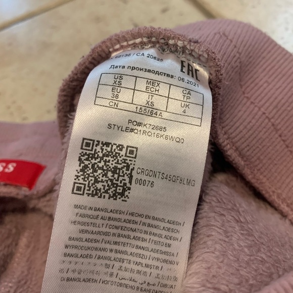 GUESS Los Angeles Mauve Joggers with Metallic Stripes - Size XS - Picture 4 of 7